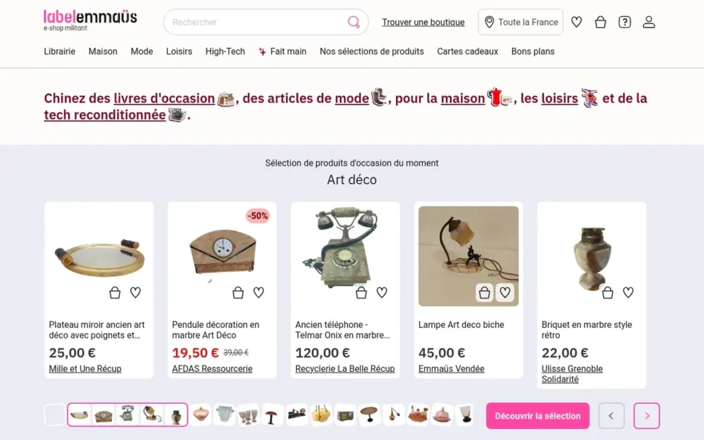 Emmaüs vente en ligne : qui vend, et vos droits d’acheteur